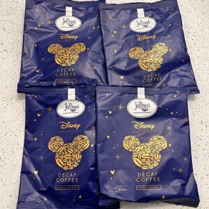 Joffrey's Decaf Coffee Set of 4 Dark Roast Disney's 50th Anniversary Blend